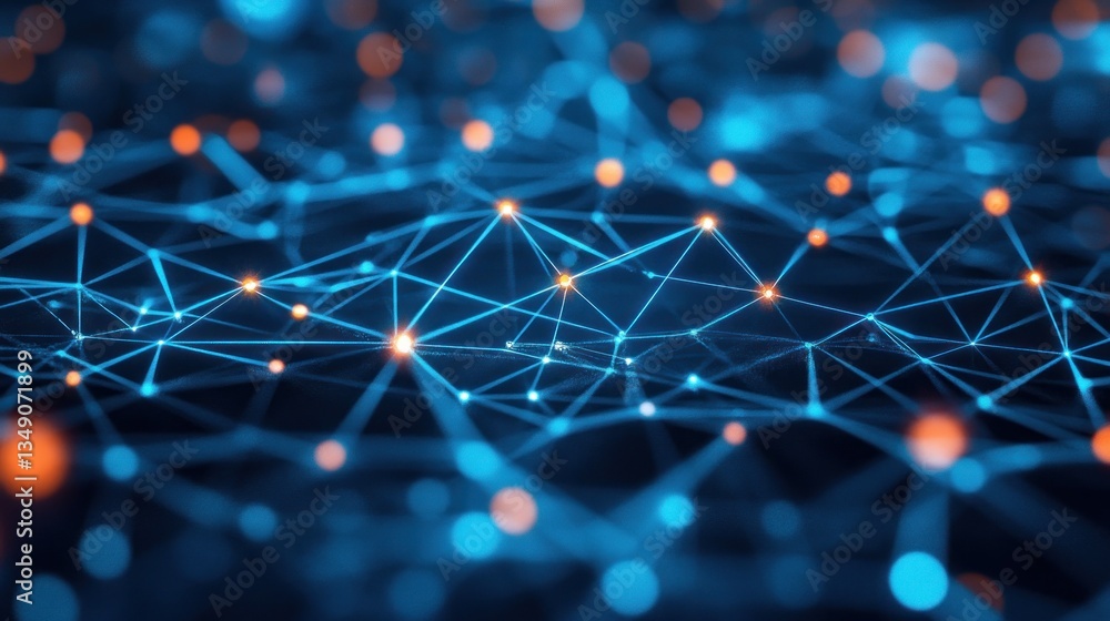 Poster abstract network connection: digital nodes and global connectivity
