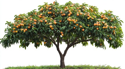 Mango tree transparent PNG featuring a lush fruit-bearing tree for tropical, gardening, and food artwork 
