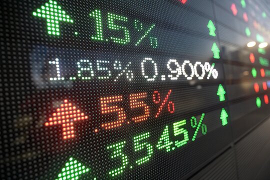 Dashboard graph of forex statistics, business and financial analytics, profit and cost rate
