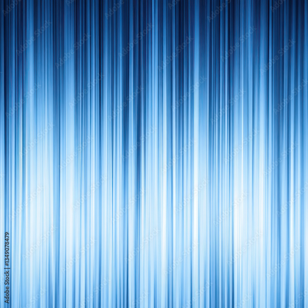 Poster Blue Abstract Vertical Lines Background with Gradient Light Effect for Modern Design