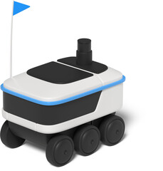 3D delivery robot top view