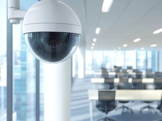Security Camera in Modern Office Setting