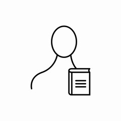 User profile document icon vector sign