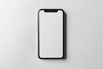 Modern Smartphone with Blank White Screen for App Design Mockup