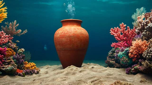 A priceless ancient Vegan discovered deep under the sea, ai genertive