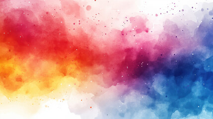 Vibrant Rainbow Watercolor Background
