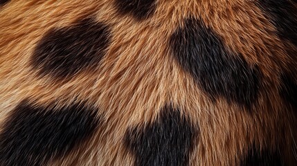 Close Up of Soft Luxurious Fur Featuring Striking Black and Brown Patterns Evoking Warmth and Comfort