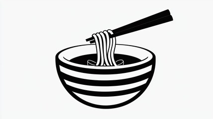 Savoring delicious noodles asian restaurant food photography minimalist style close-up view culinary delight