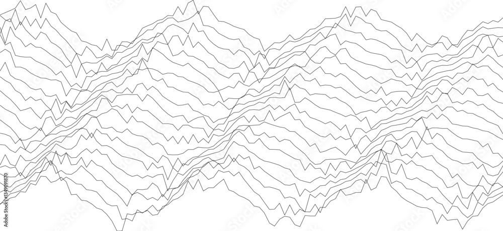 Poster abstract mountain wave patterns for creative design projects.