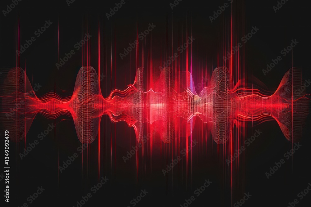 Poster a digital sound wave background pattern waves.