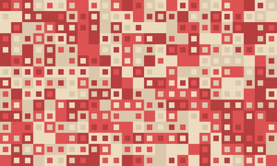 Abstract geometric pattern.  Red and beige squares create a dynamic, textured design perfect for website backgrounds, textiles, or modern branding.
