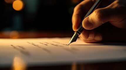 Handwriting a Letter: Elegance of Script and Ink