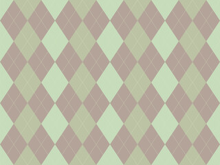 Elegant argyle pattern in soft pastel greens and browns.  Perfect for backgrounds, textile designs, or adding a touch of sophisticated style to your projects.