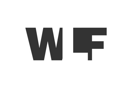 WLF logo design. Initial letter W L F bold font style for tech startups, consulting, corporate branding. Creative company name, headlines typography identity, trendy logotype.