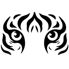 Tiger eye silhouette
