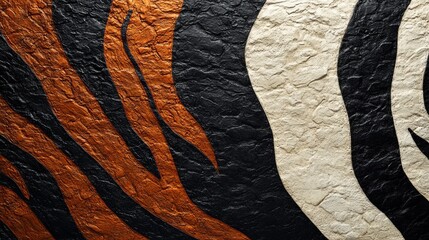 Intense Close Up of Majestic Tiger Face Capturing Striking Features and Wild Spirit of Nature