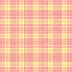 Pastel pink and yellow plaid pattern.  Perfect for textile design, website backgrounds, scrapbooking, and feminine branding. This soft, subtle texture evokes feelings of warmth and comfort.