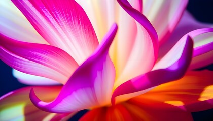 Fototapeta premium a close up of a pink and yellow flower