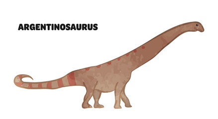 Illustration of a cute Argentinosaurus 01