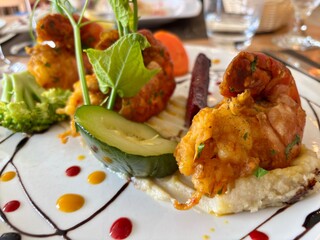 Cari de grosses crevettes tropicales 