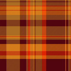 Warm autumnal plaid pattern in rich oranges, browns, and deep reds.  Perfect for fallthemed designs, textile prints, apparel, and website backgrounds.
