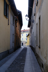 Obraz premium The old via Pogliani, street in Arluno, Milan, Italy