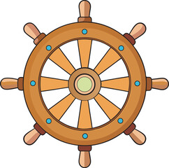 steering wheel isolated on white