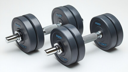 Fototapeta premium A Lightweight Adjustable Dumbbells Displayed On A Clean White Isolated Background