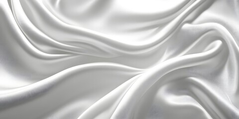 Obraz premium Ethereal Silk: Luxurious folds of delicate white silk flow and dance, evoking a sense of opulence and serenity. The smooth texture and gentle curves create a mesmerizing effect.