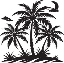 palm tree silhouettes