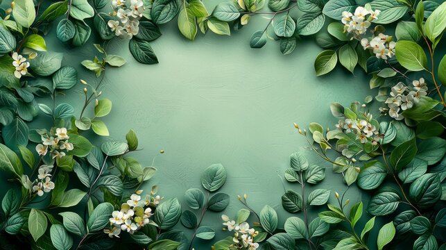 A light, fresh background with green leaves and soft floral elements scattered across the page, perfect for a health or beauty price list