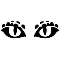 Crocodile eye logo silhouette