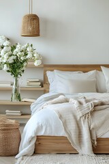 composition of bedroom interior, Generative AI	