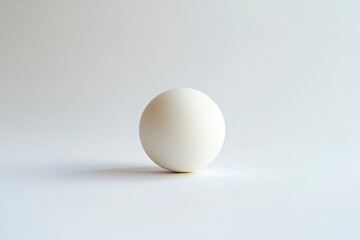 Isolated White Sphere on White Background Simplicity and Cleanliness
