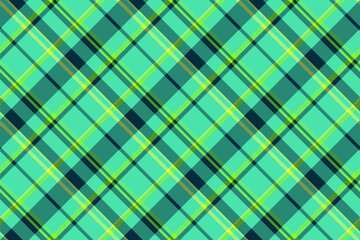 Vibrant teal and lime green diagonal plaid pattern.  Perfect for textile design, website backgrounds, or fashion projects.  This cheerful, modern design evokes feelings of freshness and energy.