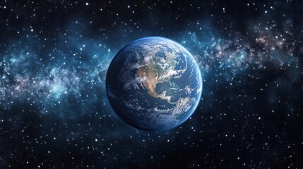 Obraz premium Satellites orbiting the earth universe planet space.