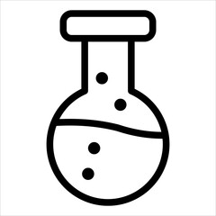flask line icon vector illustration isolated on white background