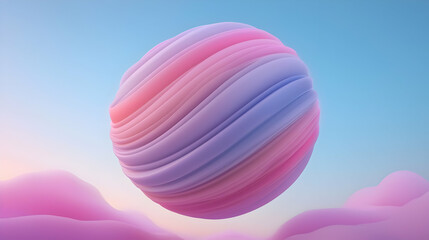 Fototapeta premium Pastel Pink Purple Sphere Abstract Background