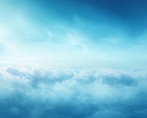 Fototapeta premium High-Altitude View of Cloudscape, Sunny Day, Aerial Perspective