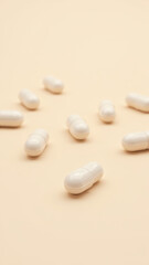 Magnesium Glycinate dietary supplement capsules on a light surface.