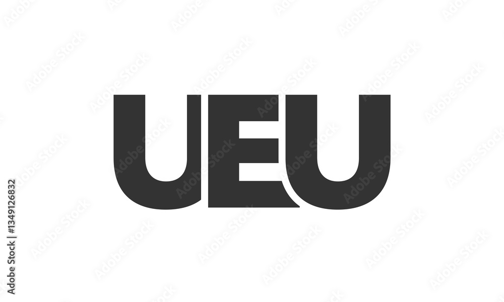 Fototapete ueu logo design template with strong and modern bold text. initial based vector logotype featuring s