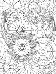 PrintFlowers Coloring Pages For Adules