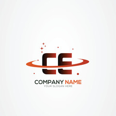Letter CE EC Modern Planet space logo design With Creative Vector Elements