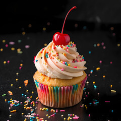 cupcake with cherry