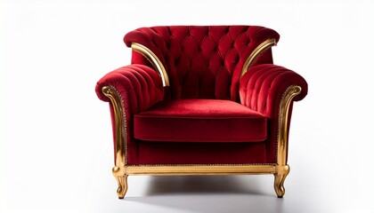red leather armchair