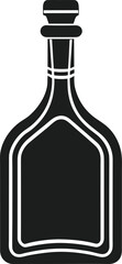 Minimalist Tequila Bottle Silhouette - Elegant Mexican Vector for Cinco de Mayo