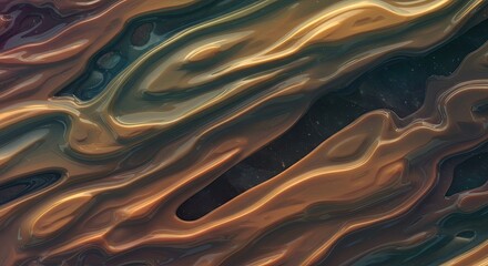 Obraz premium A painting of a brown and orange surface with a dark blue background