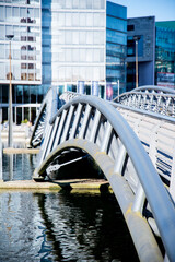 Fototapeta premium Brücke im Mediapark in Köln