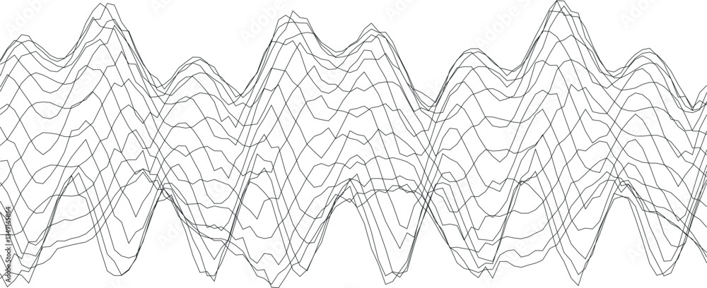 Poster abstract waveform pattern for innovative design and creative projects.