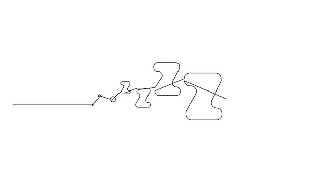 Zzz continuous thin line icon, one line art snoring, minimalist zzzz outline drawing, single monoline snore sign, linear sleep sound drawing animation